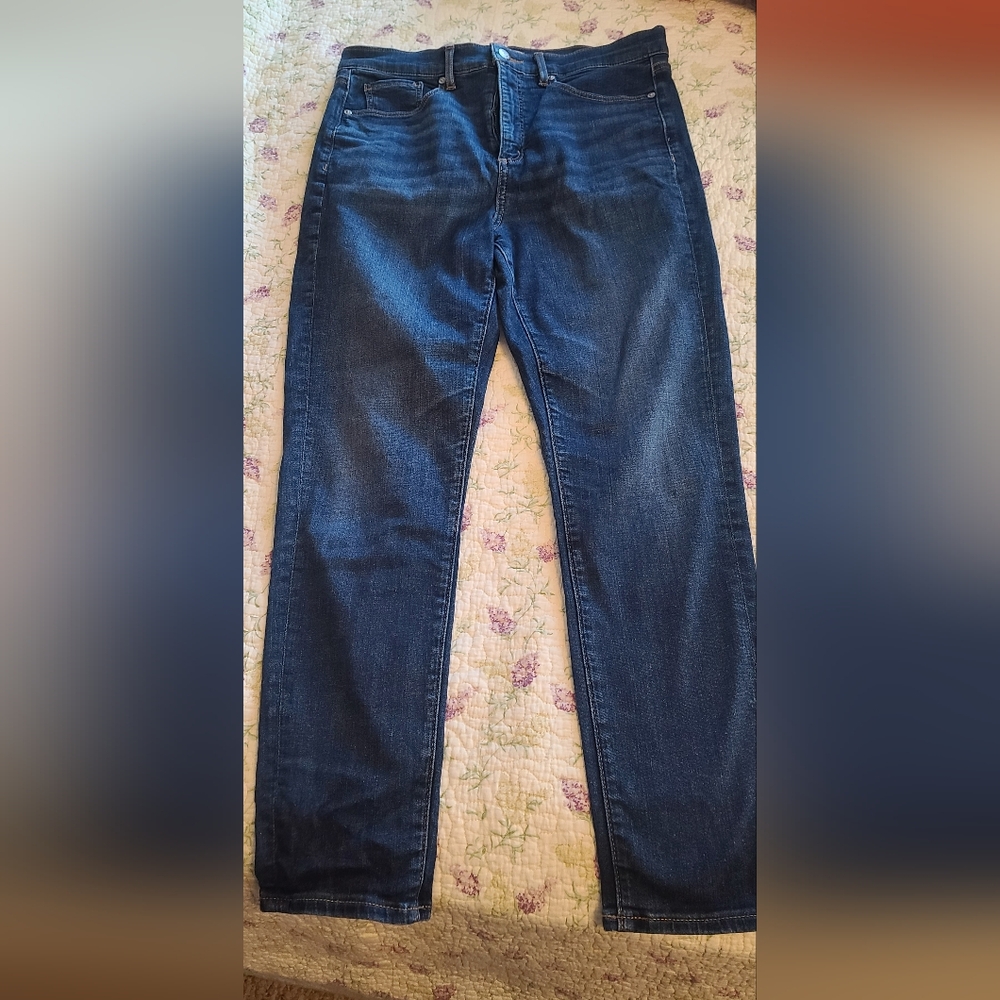LOFT Dark Blue Straight Leg Jeans